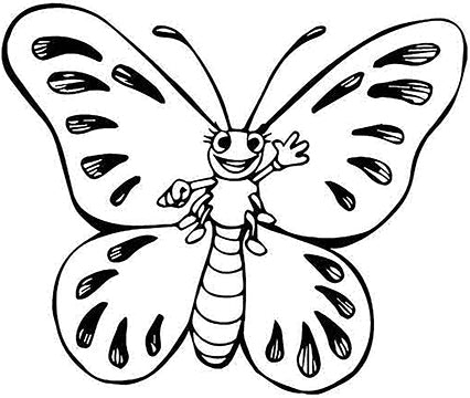 Butterfly 3 Cardboard Coloring Cutout