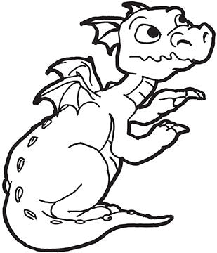 Dragon Cardboard Coloring Cutout