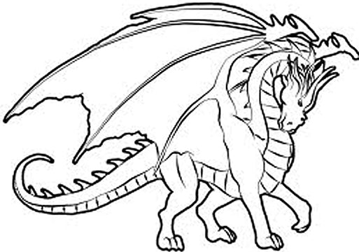 Winged Dragon Cardboard Coloring Cutout