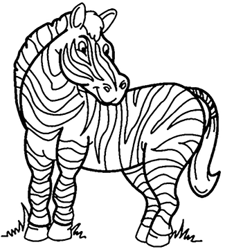 Zebra Stripes Cardboard Coloring Cutout