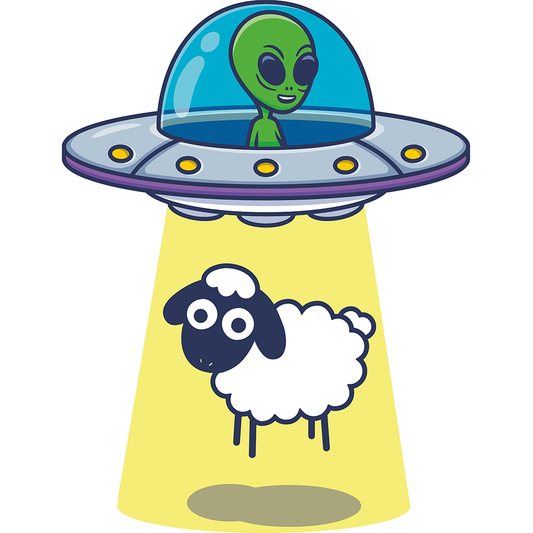 UFO Abduction Cardboard Cutout