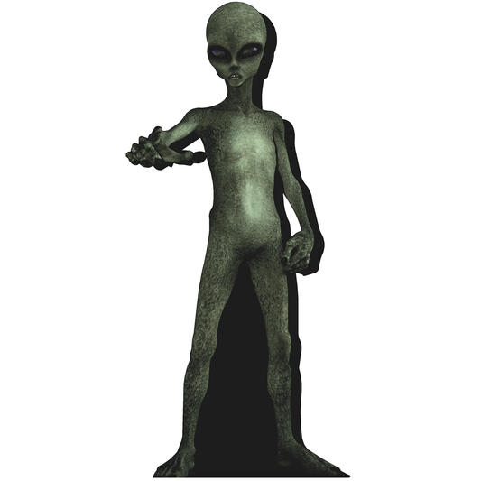 Ancient Alien Extraterrestrial Grey Realistic Cardboard Cutout