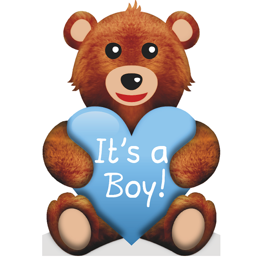 It's a Boy Teddy Bear Baby Shower Cardboard Cutout