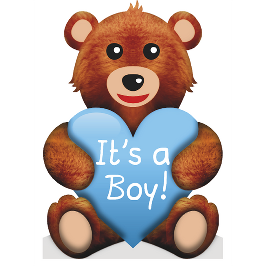 It's a Boy Teddy Bear Baby Shower Cardboard Cutout