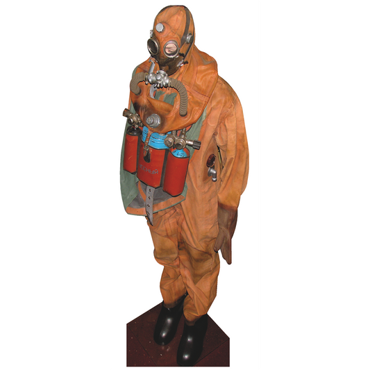 Russian Submarine Escape Suit Gas Mask Cardboard Cutout
