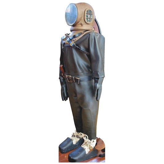 1900's Historical Deep Sea Diving Suit Cardboard Cutout