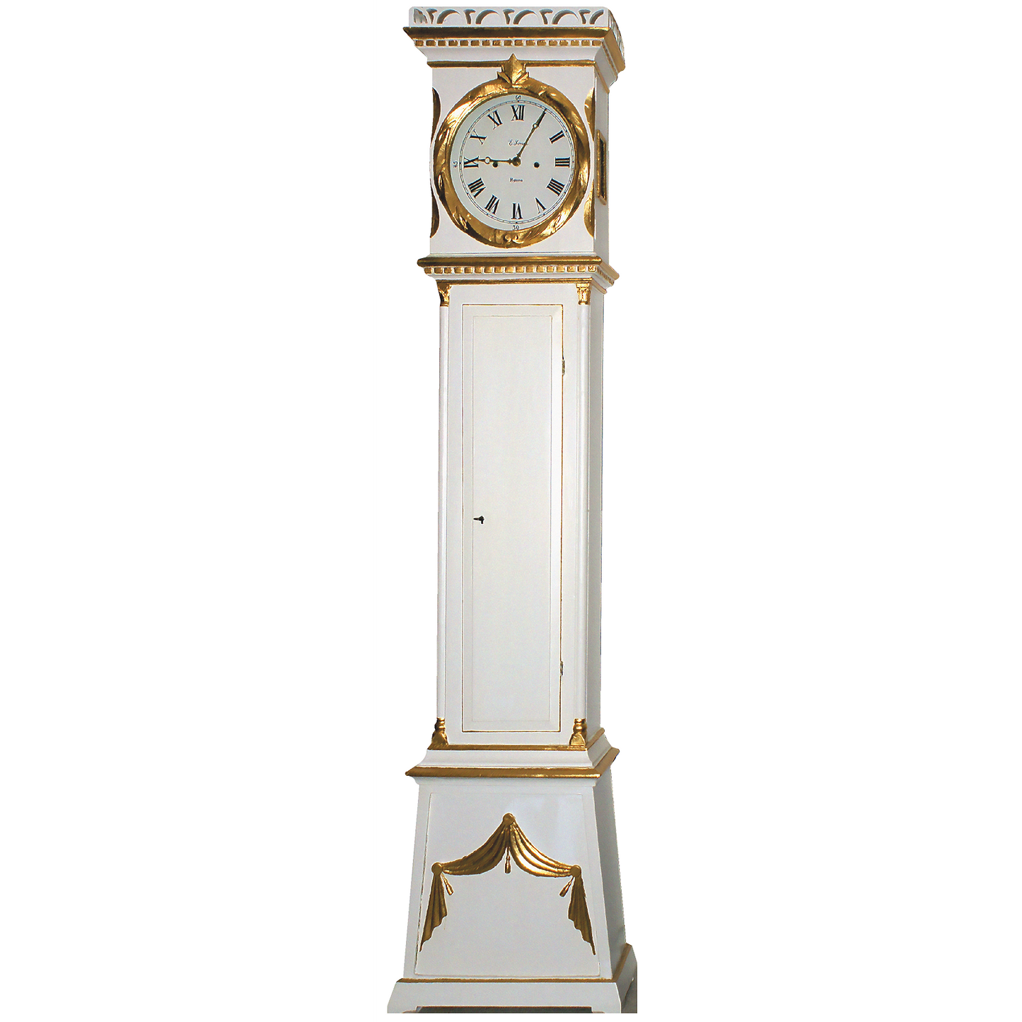Bornholm White Grandfather Clock Cardboard Cutout