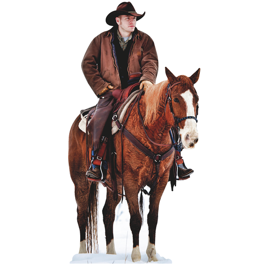 Cowboy on Horse Cardboard Cutout