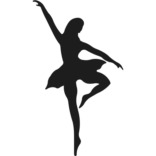 Ballerina Silhouette Dancing Cardboard Cutout