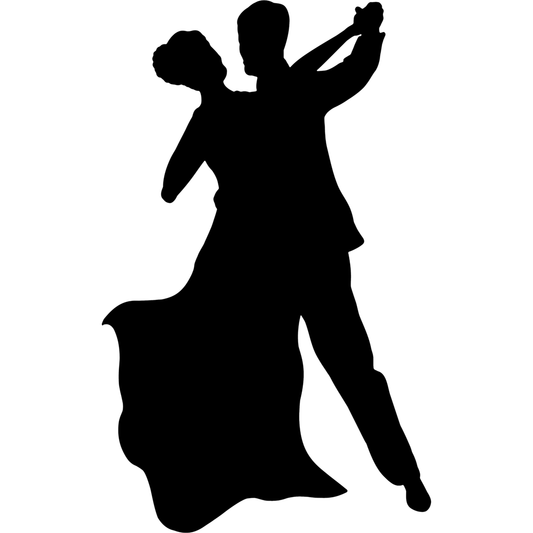 Ballroom Dancers Silhouette Cardboard Cutout