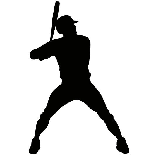 Baseball Bat Batter Hitter Silhouette Cardboard Cutout