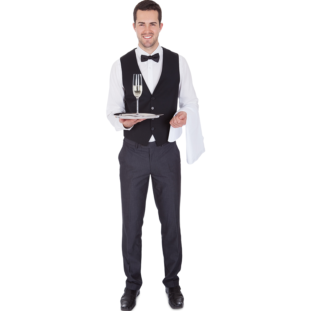 Butler Waiter Cardboard Cutout