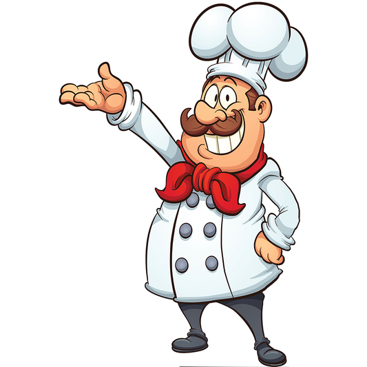 Cartoon Chef Cook Cardboard Cutout