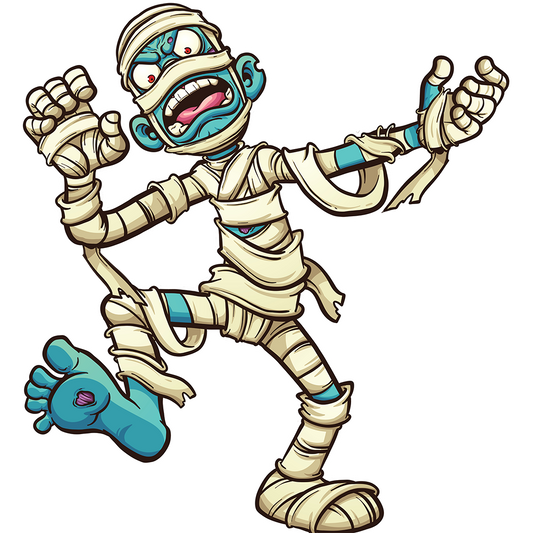 Cartoon Mummy Monster Halloween Ghoul Cardboard Cutout