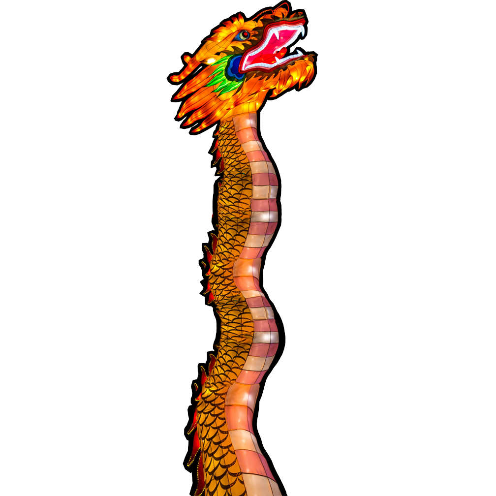 Chinese New Year Night Dragon Tall Cardboard Cutout