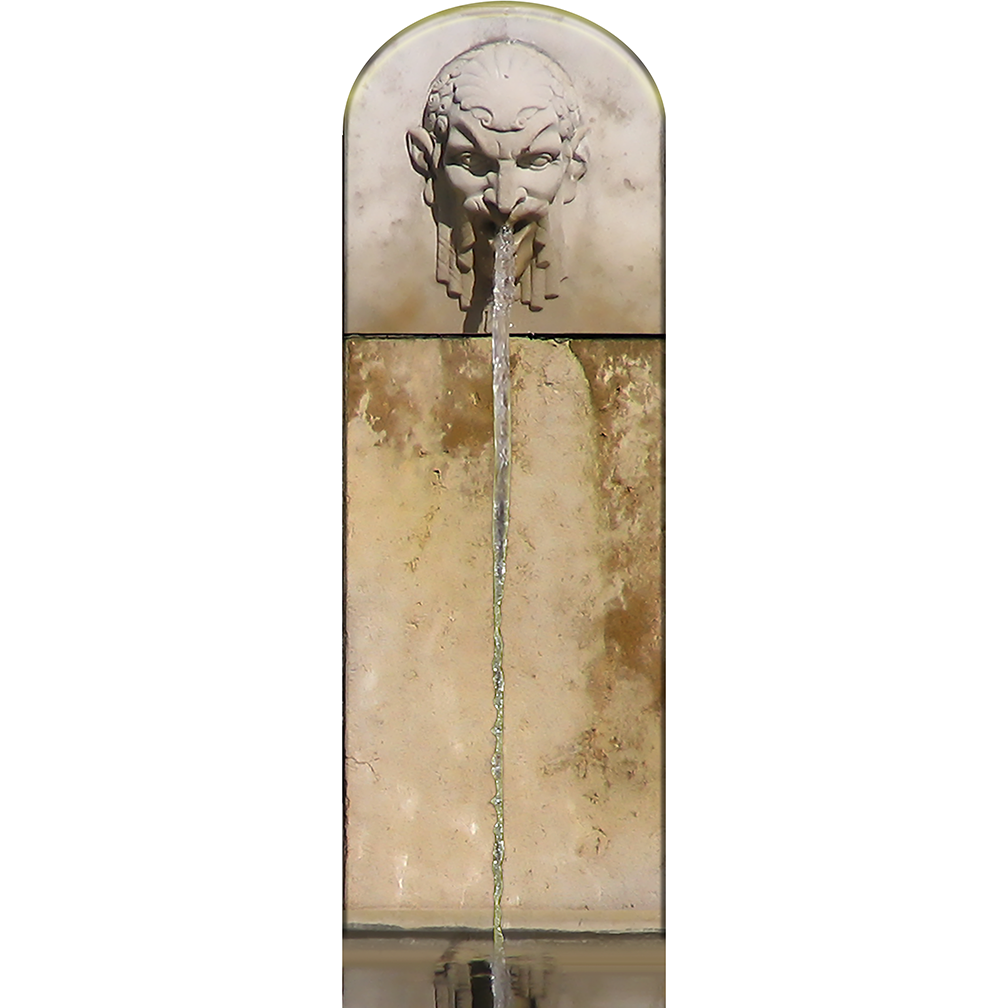 Ancient Stone Gargoyle Fountain Cardboard Cutout