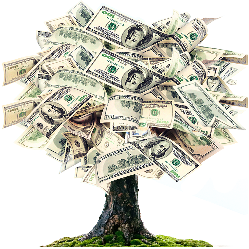 Money Tree 100 Dollar Bills Cardboard Cutout Free Shipping – Life Size ...