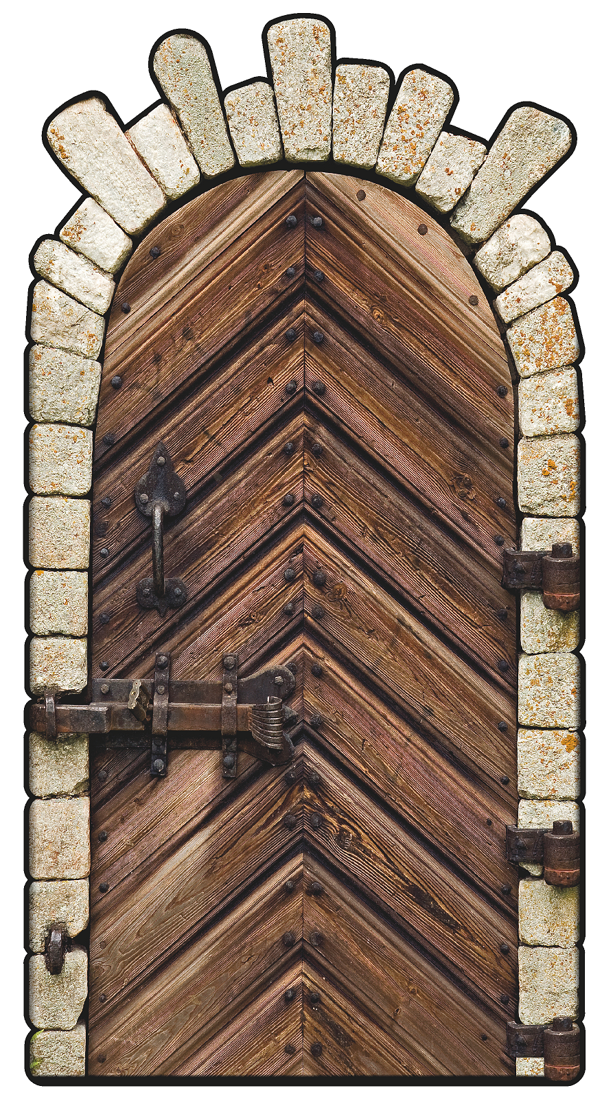 Old Wooden Door Gothic Midieval Prop Cardboard Cutout