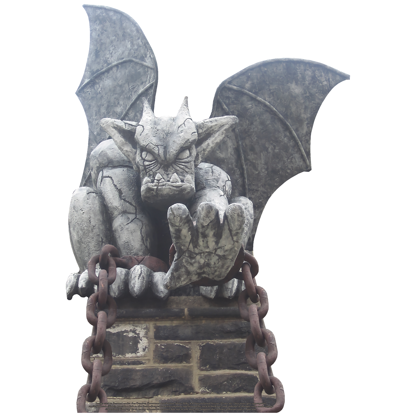 Stone Gargoyle With Chains Cardboard Cutout