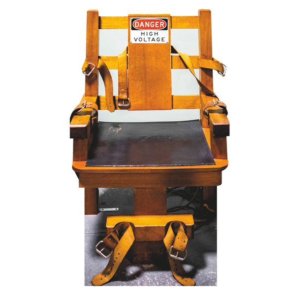 Electric Chair Death Sentence Prison Life Size Cardboard Cutout