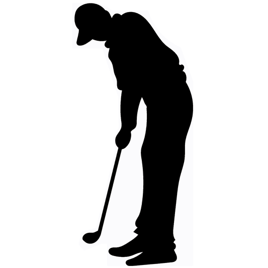 Golfer Putting Silhouette Cardboard Cutout
