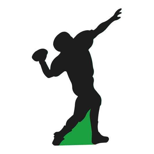 Quarterback Football Silhouette Cardboard Cutout
