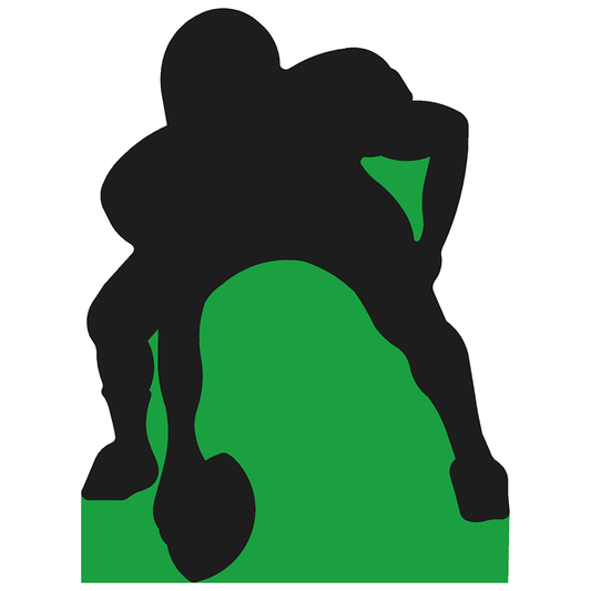 Center Football Silhouette Cardboard Cutout