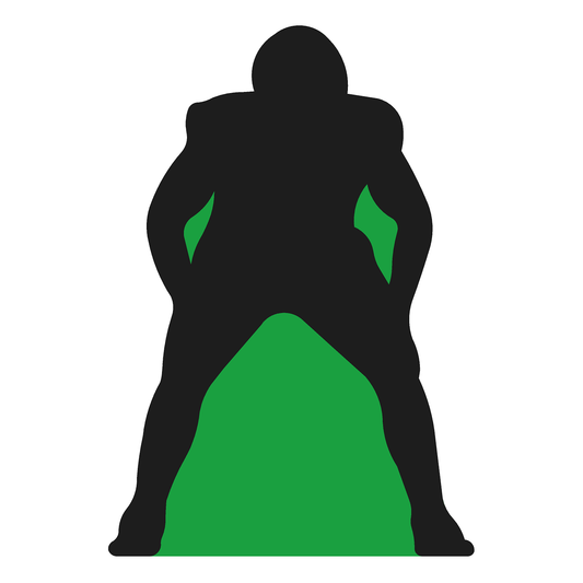 Linebacker Football Silhouette Cardboard Cutout