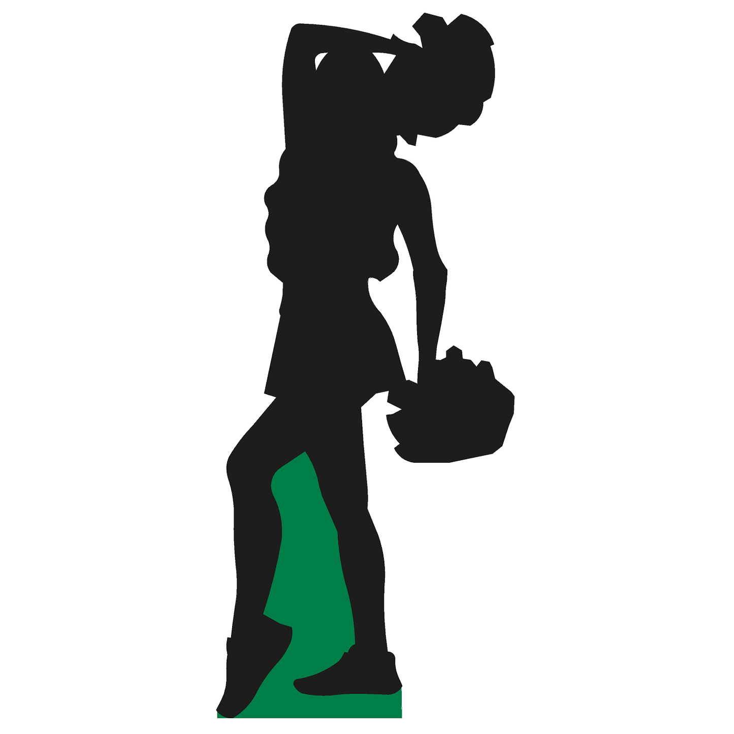 Cheerleader Silhouette Cardboard Cutout
