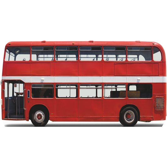 Red Double Decker Bus Cardboard Cutout