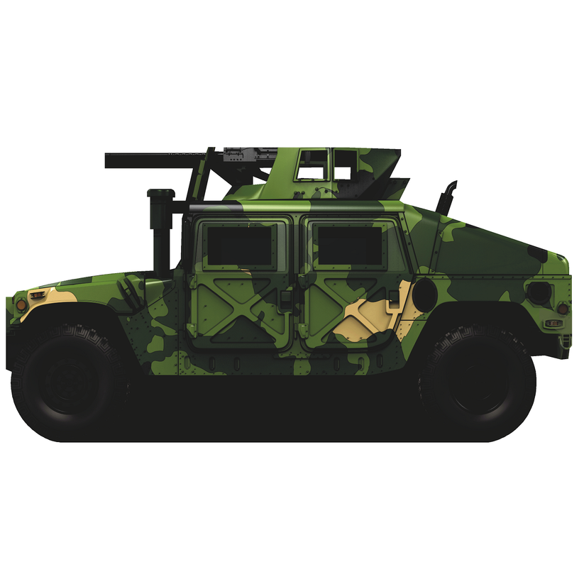 Military Humvee With Turret Cardboard Cutout Free Shipping – Life Size ...