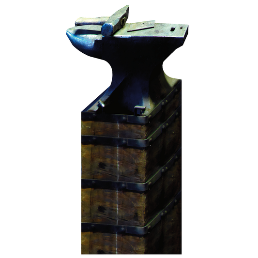 Blacksmith Hammer and Anvil Cardboard Cutout