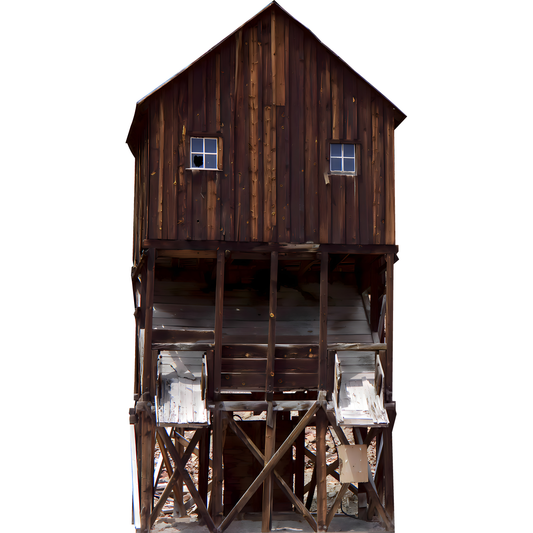 1800s Old Gold Mine Building Cardboard Cutout