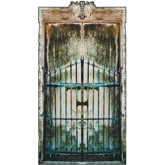 Medieval Crypt Cemetery Gates Entrance Cardboard Cutout