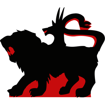 Chimera Lion Goat Snake Mythical Creature Monster Silhouette Cardboard Cutout