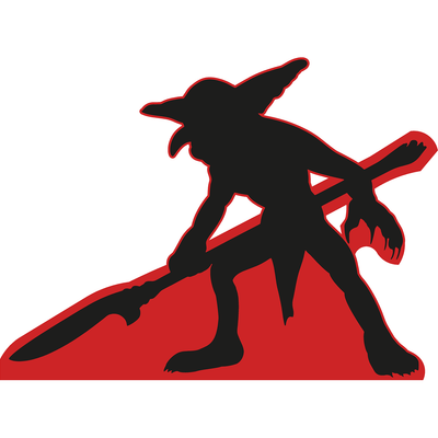 Goblin Spear Monster Villain Fantasy Silhouette Cardboard Cutout