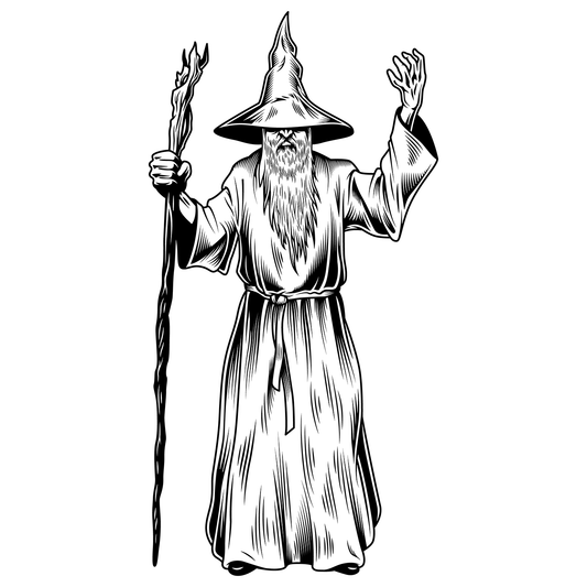 Wizard Merlin Illustration Cardboard Cutout