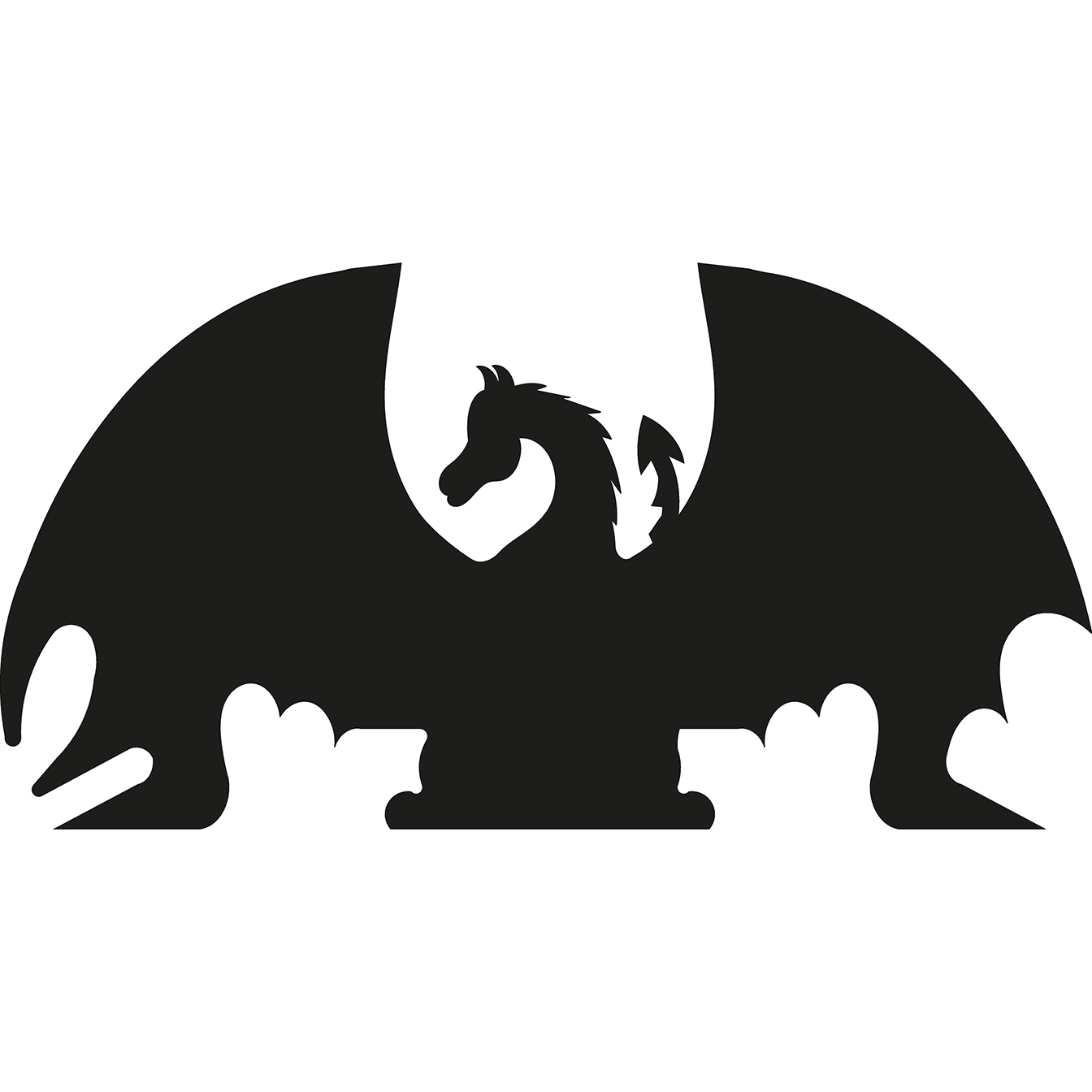 Dragon Silhouette Cardboard Cutout
