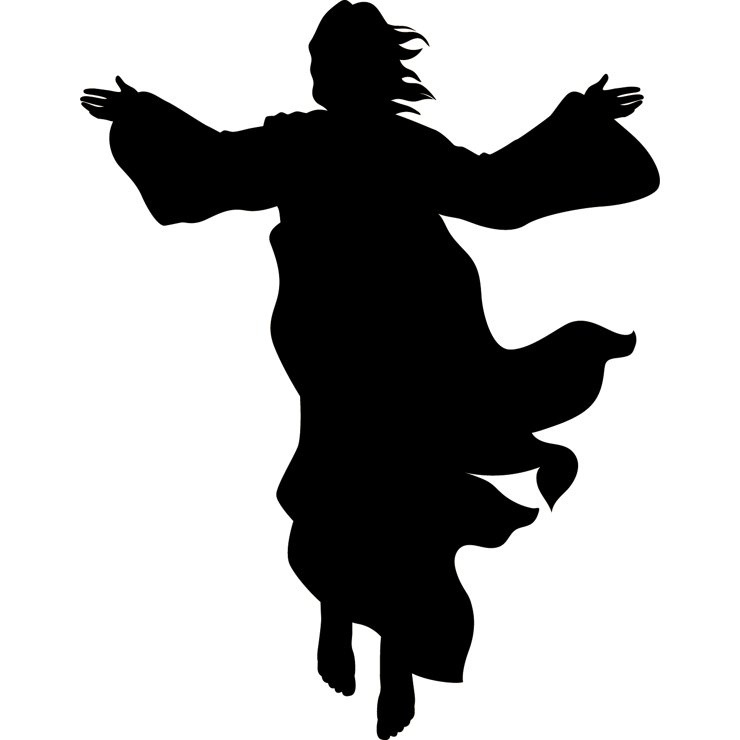Jesus Ressurrected Flying Floating Silhouette Cardboard Cutout