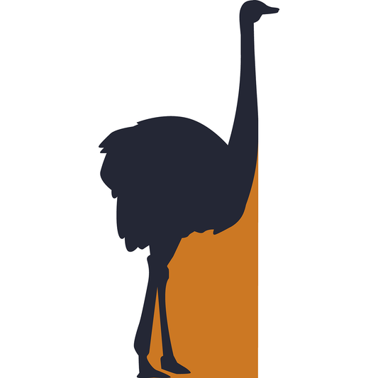 Ostrich Silhouette Cardboard Cutout