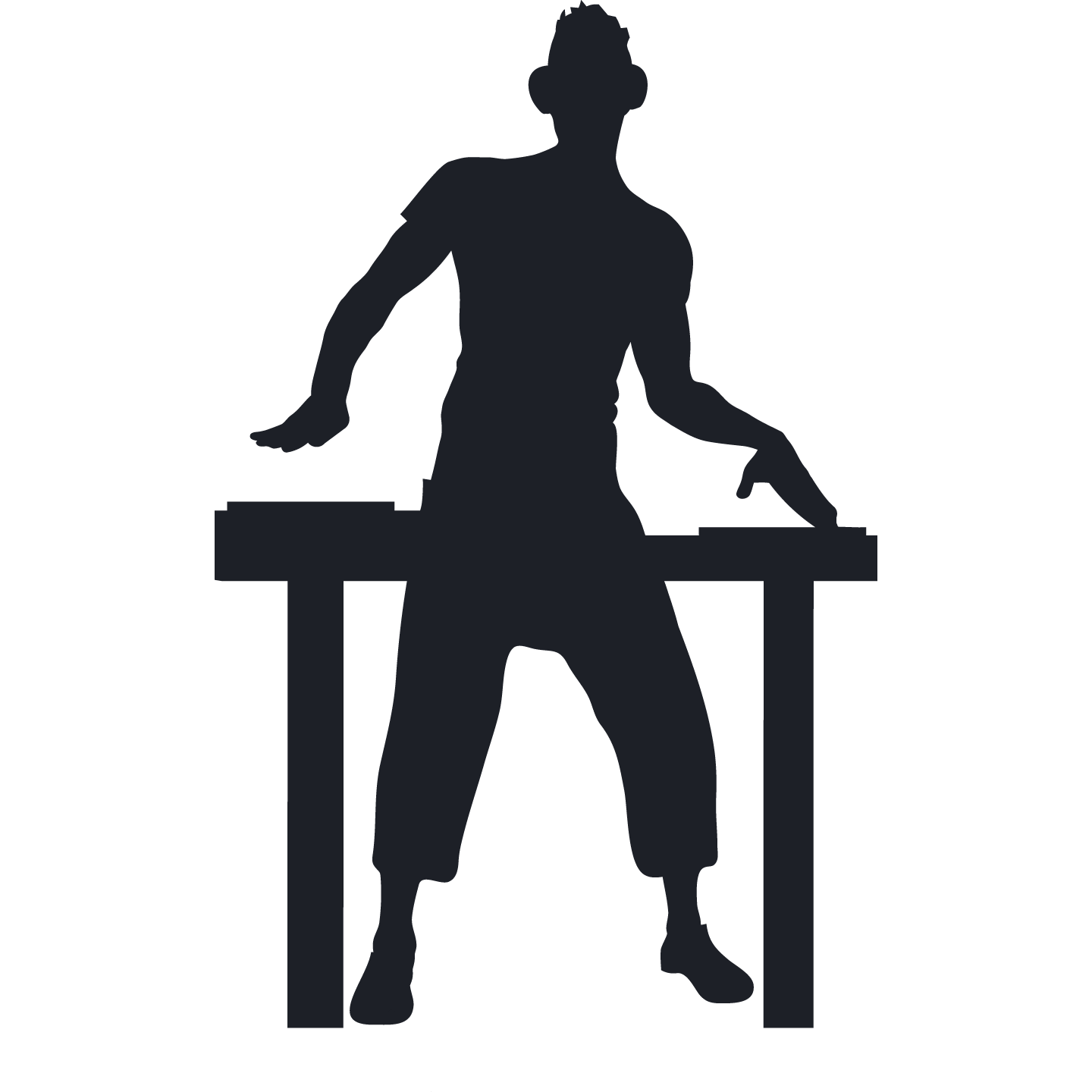 DJ Club Record Spinner Disco Mixer Music Silhouette Cardboard Cutout