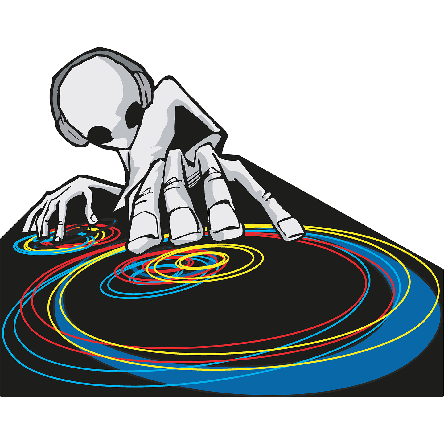 Alien DJ Turntable Cardboard Cutout