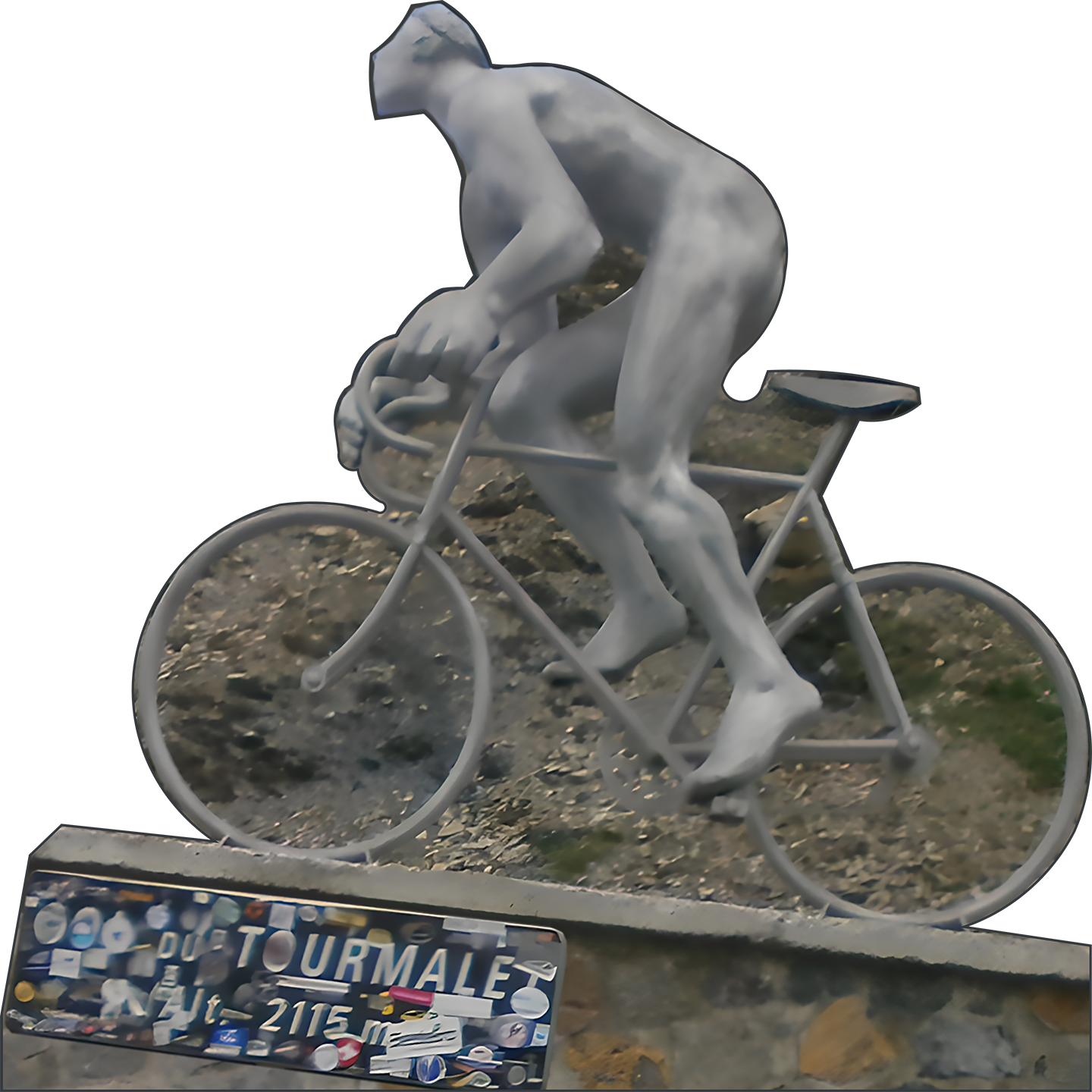 Tour de France Col du Tourmalet Bicycle Statue Cardboard Cutout
