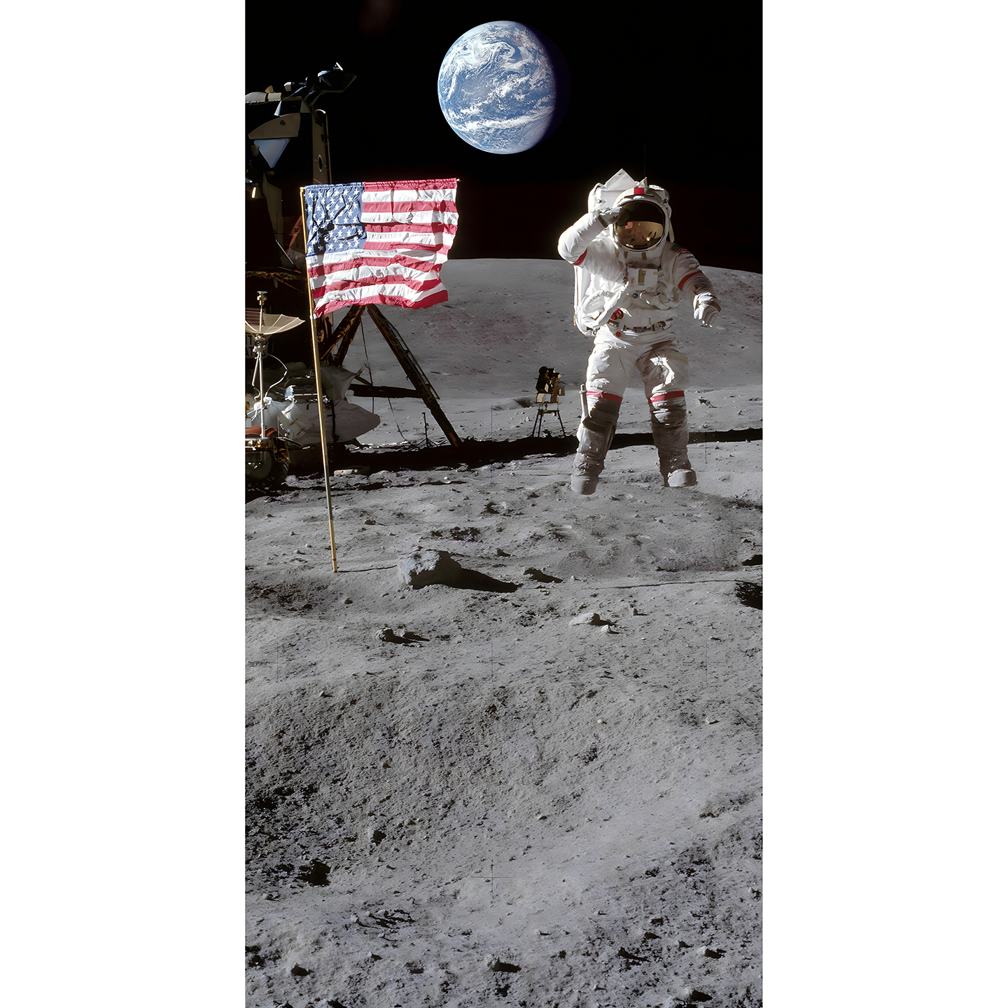 NASA Moon Landing Space Backdrop Cardboard Cutout