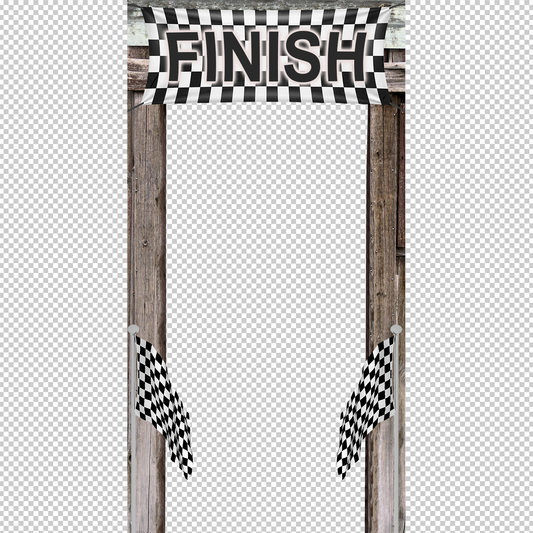 Finish Line Checkered Flag Race Win Winner Success Cardboard Cutout