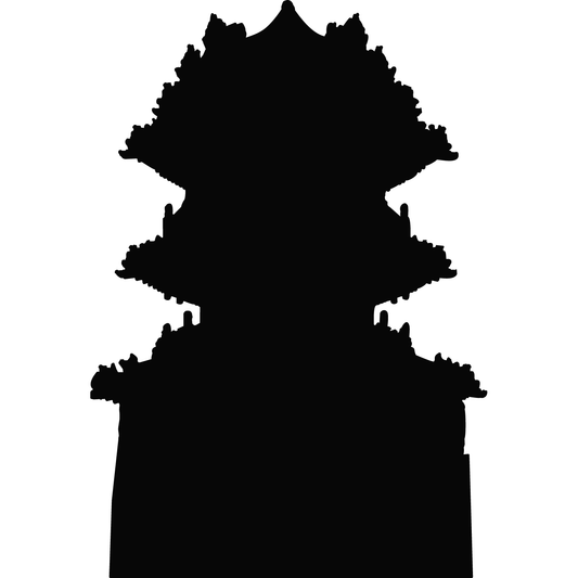 Pagoda Chinese Tower Building Garden Silhouette Cardboard Cutout