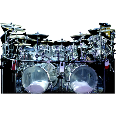 Double Bass Drum Set Kit Cardboard Cutout