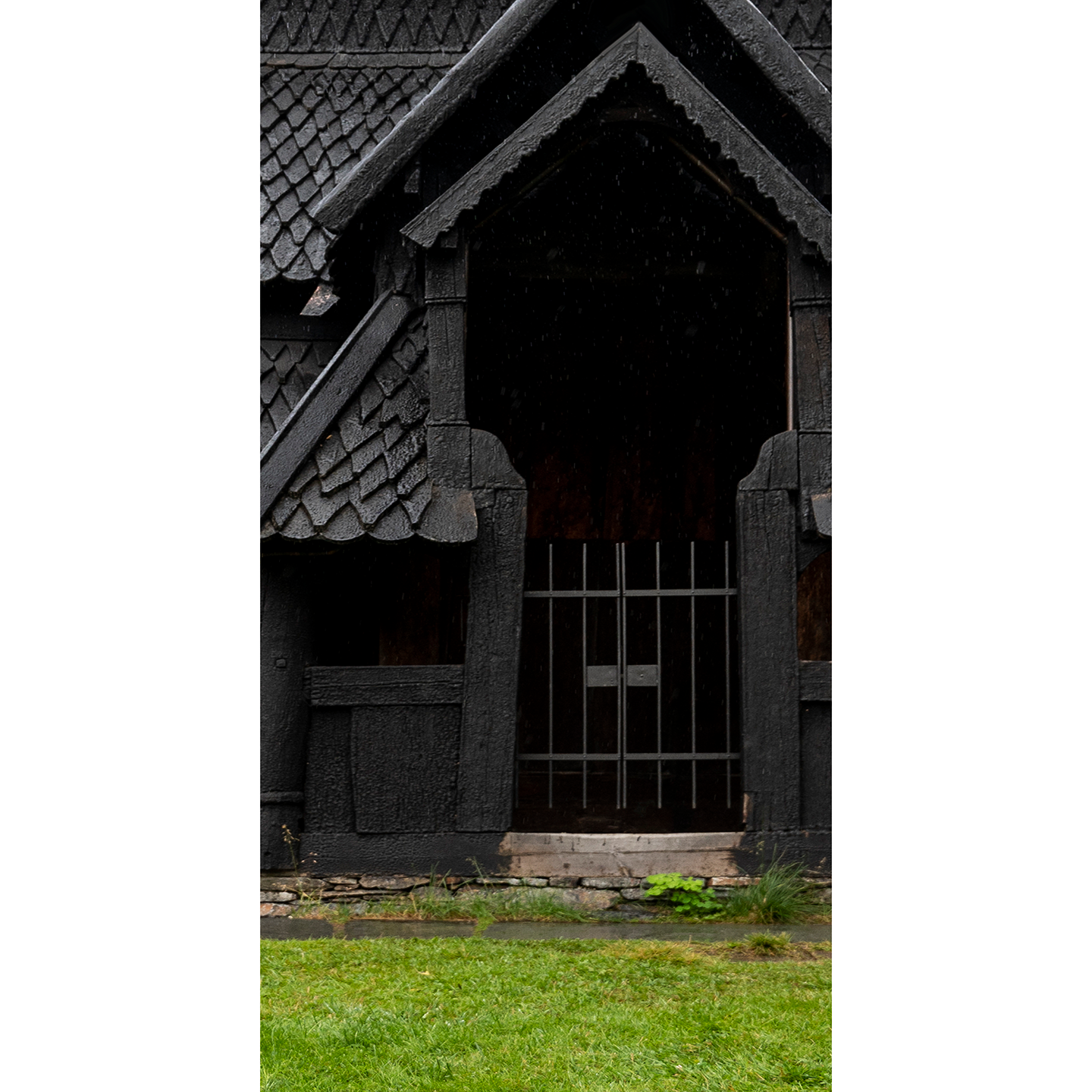 Norwegian Black Church Norway Cardboard Backdrop