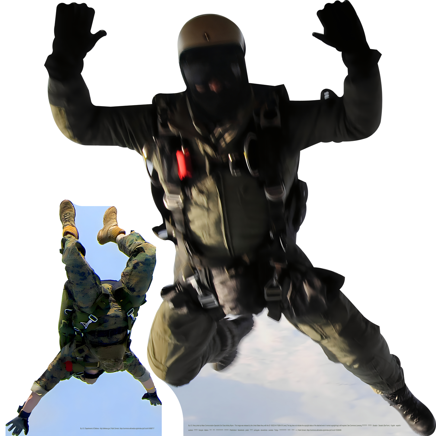 Airborne Ranger Front Free Fall Paratrooper Parachute Soldier Cardboard Cutout