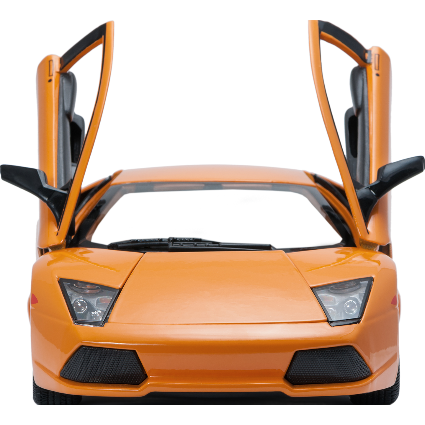 Orange Sports Car Front View Cardboard Cutout